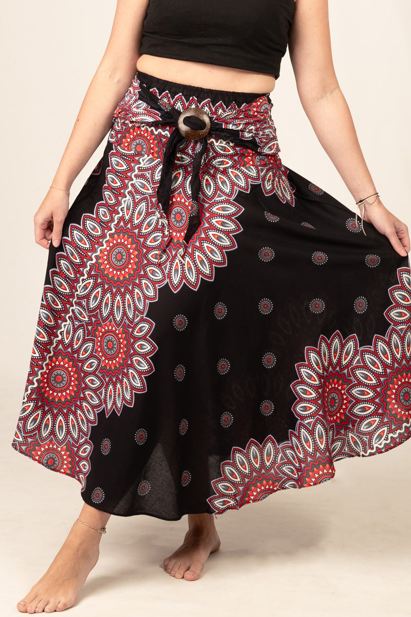 Boho Black Artisan Skirt