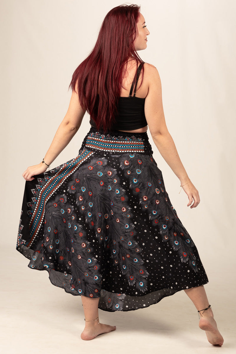 Boho Black Artisan Kjol