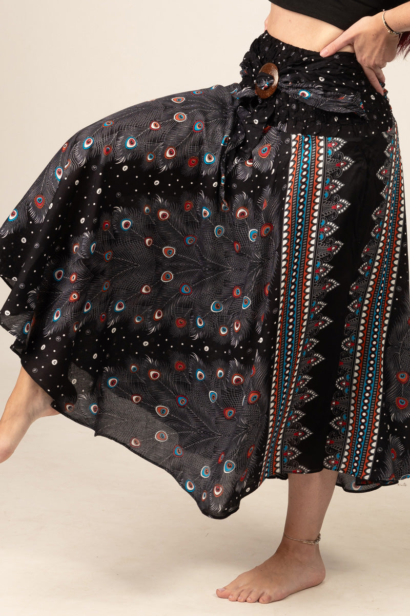 Boho Black Artisan Skirt