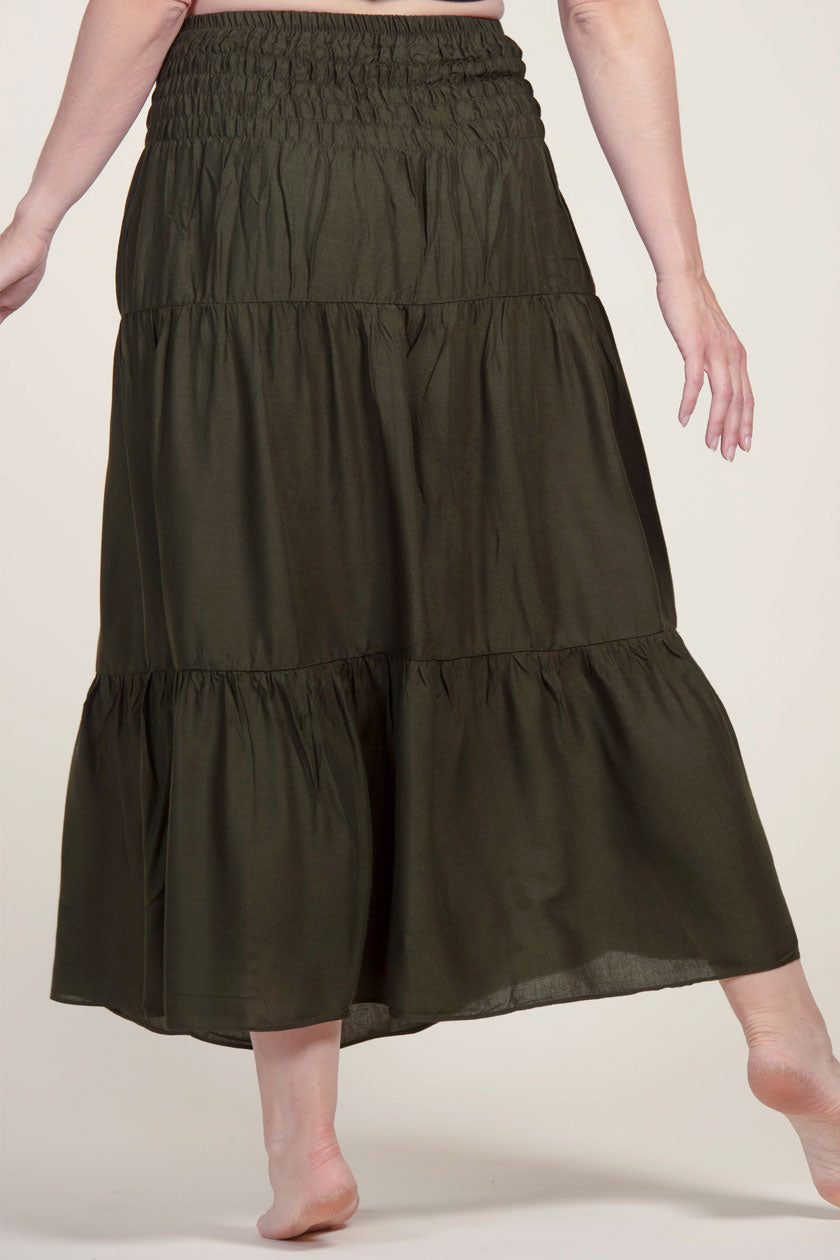 Boho Green Artisan Skirt