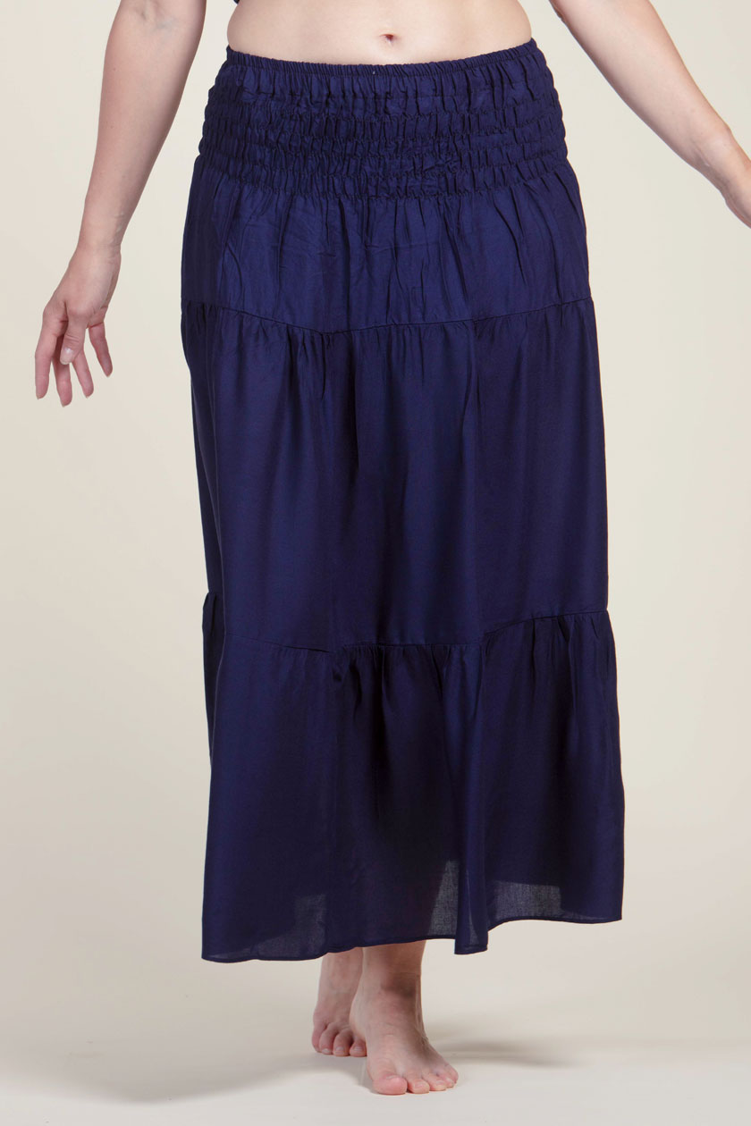Boho Navy Artisan Skirt