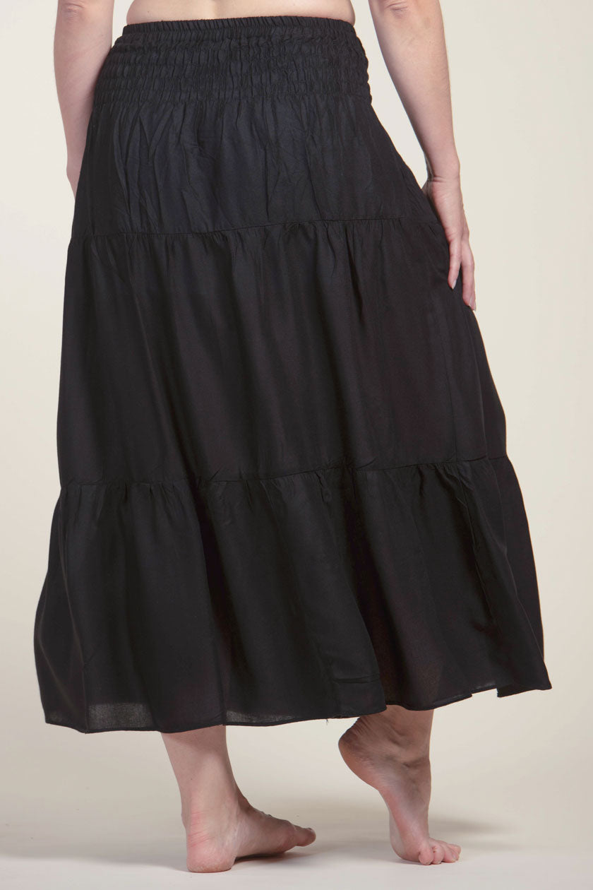 Boho Black Artisan Skirt