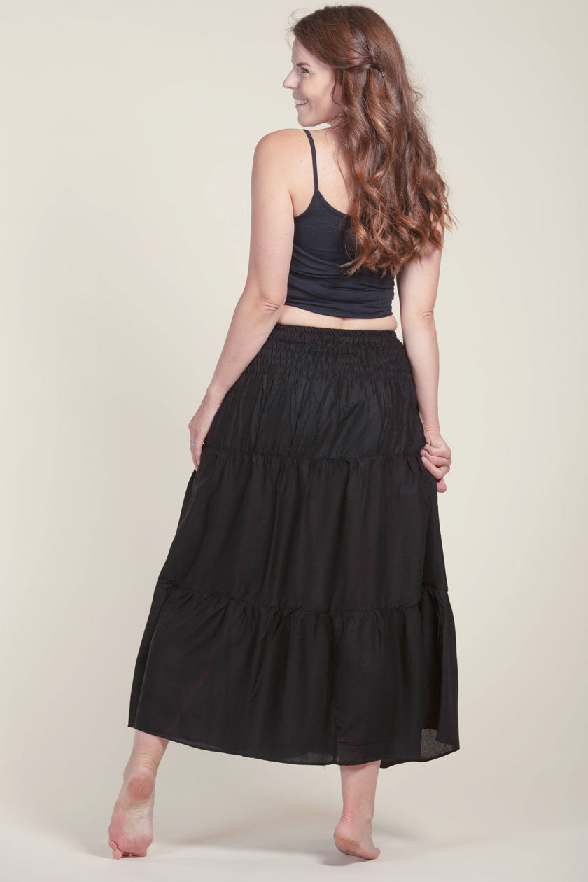 Boho Black Artisan Skirt