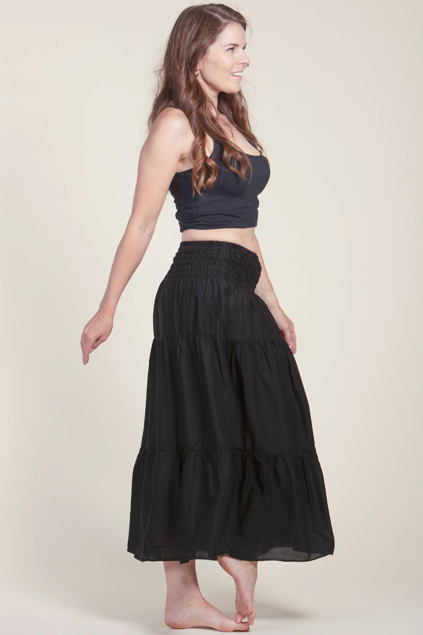 Boho Black Artisan Skirt
