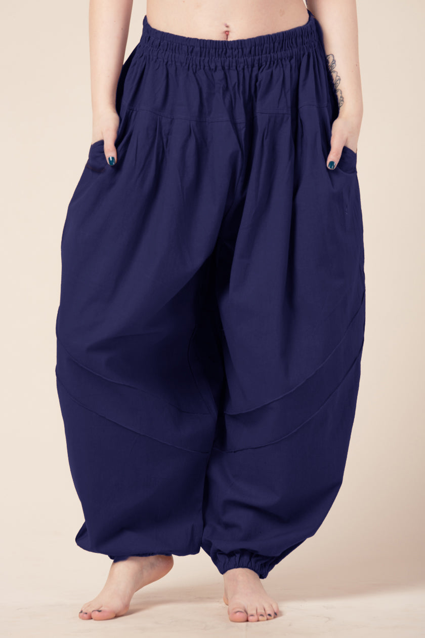 Hill Tribe Unisex Blue Artisan Harem Pants