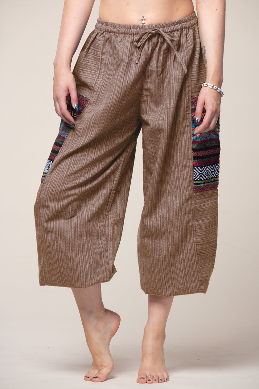 Hill Tribe Unisex Khaki Artisan Haaremihousut