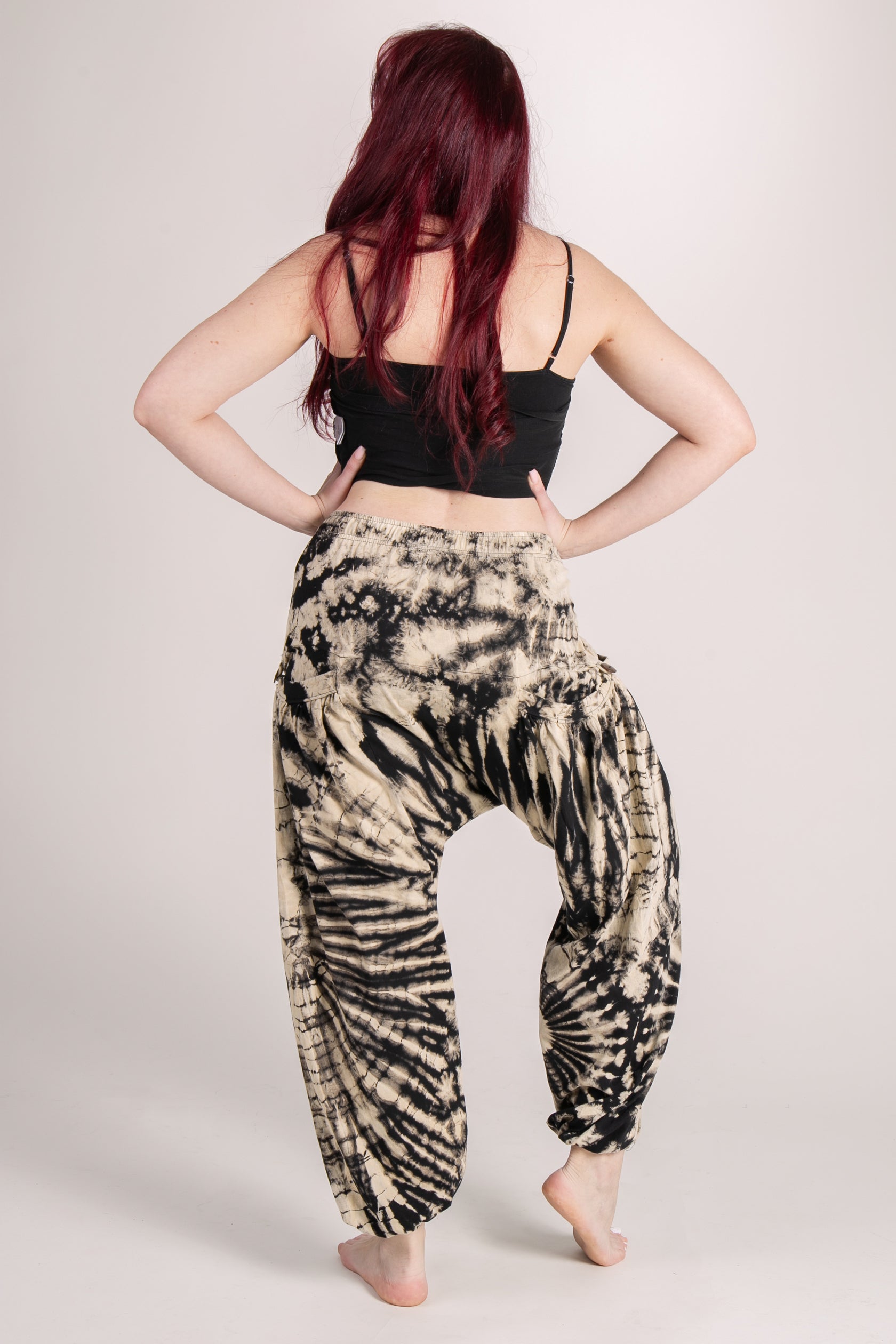 Jungle Burst Black & White Artisan Haaremihousut