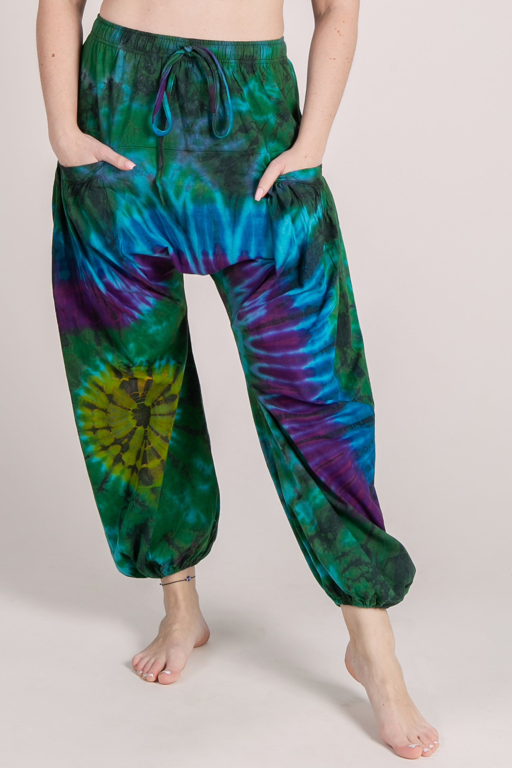 Jungle Burst Teal Glow Artisan Haaremihousut