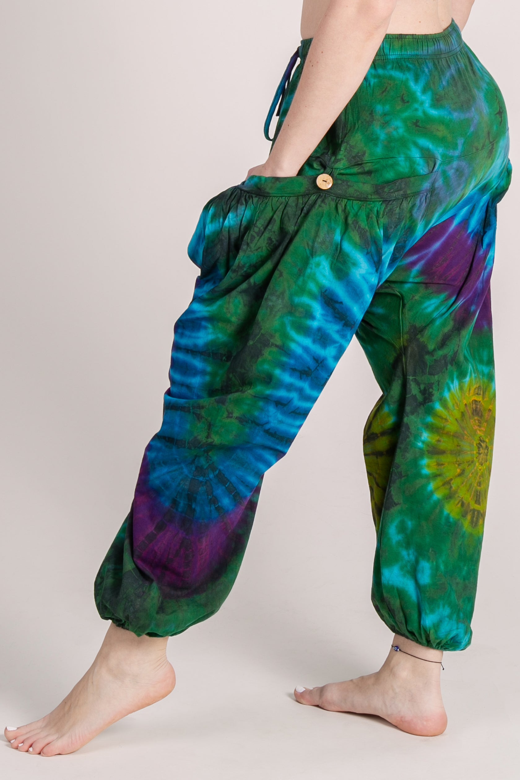 Jungle Burst Teal Glow Artisan Haaremihousut