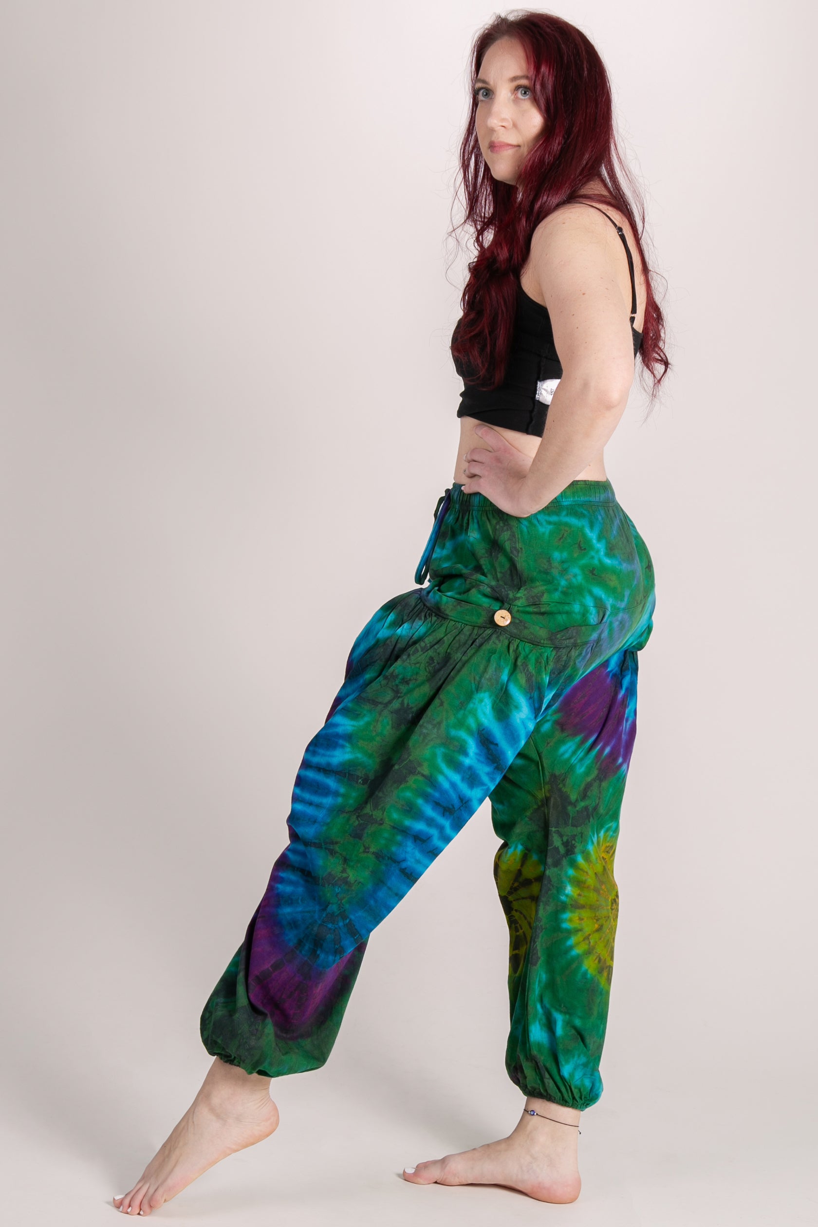 Jungle Burst Teal Glow Artisan Haaremihousut