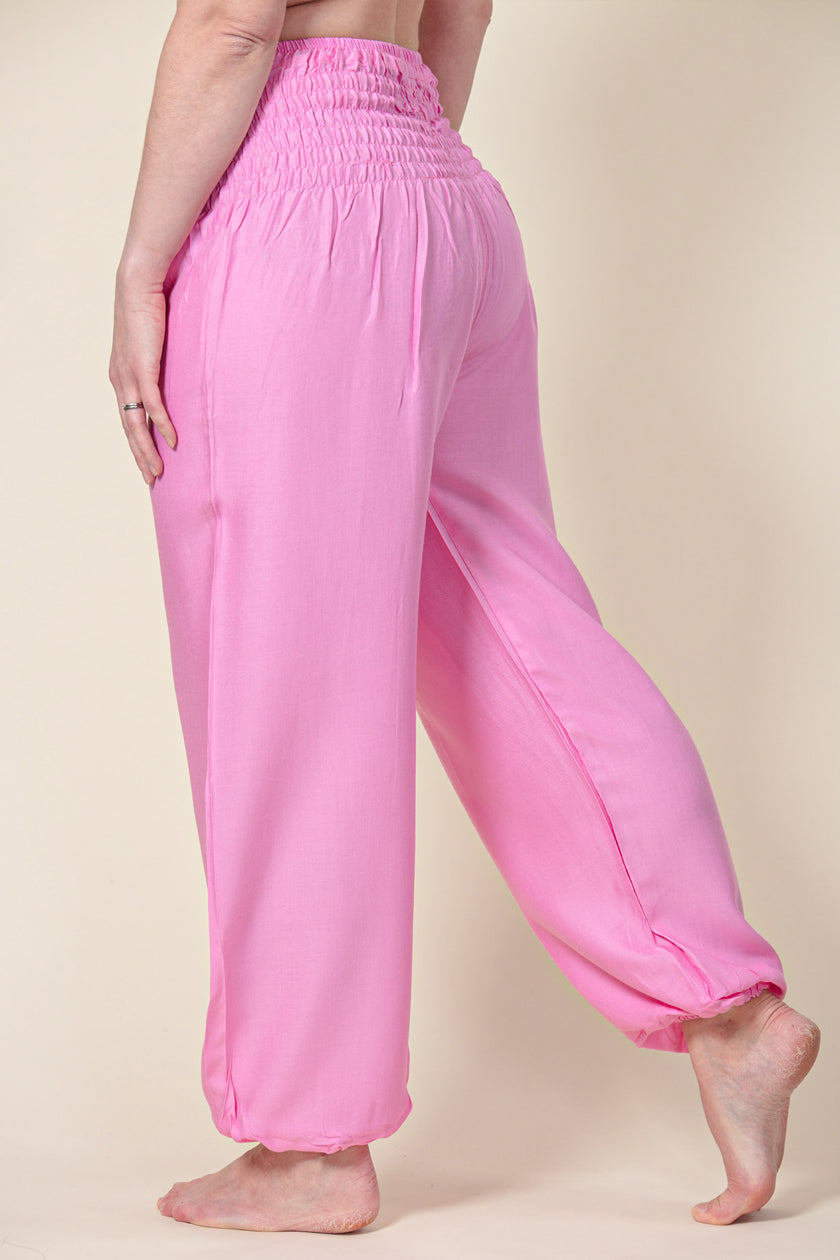 Boho Pink Artisan Harem Pants