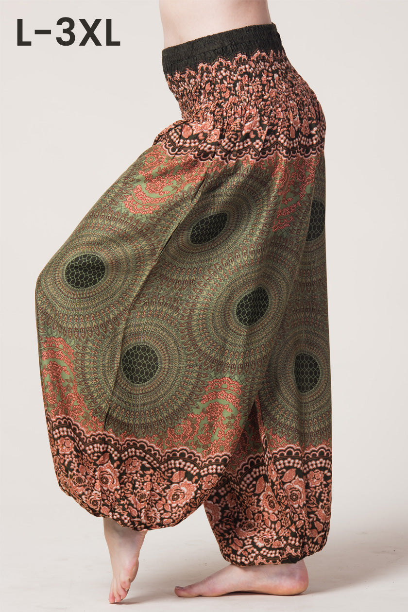 Mandala Olive Artisan Haaremihousut - Berry Piper