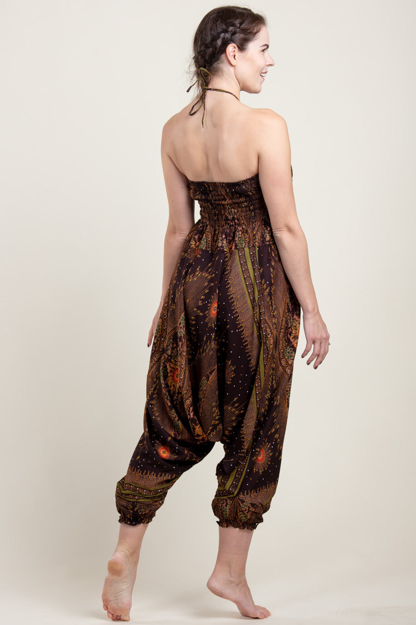 Peacock Eye Artisan Jumpsuit Harem Pants