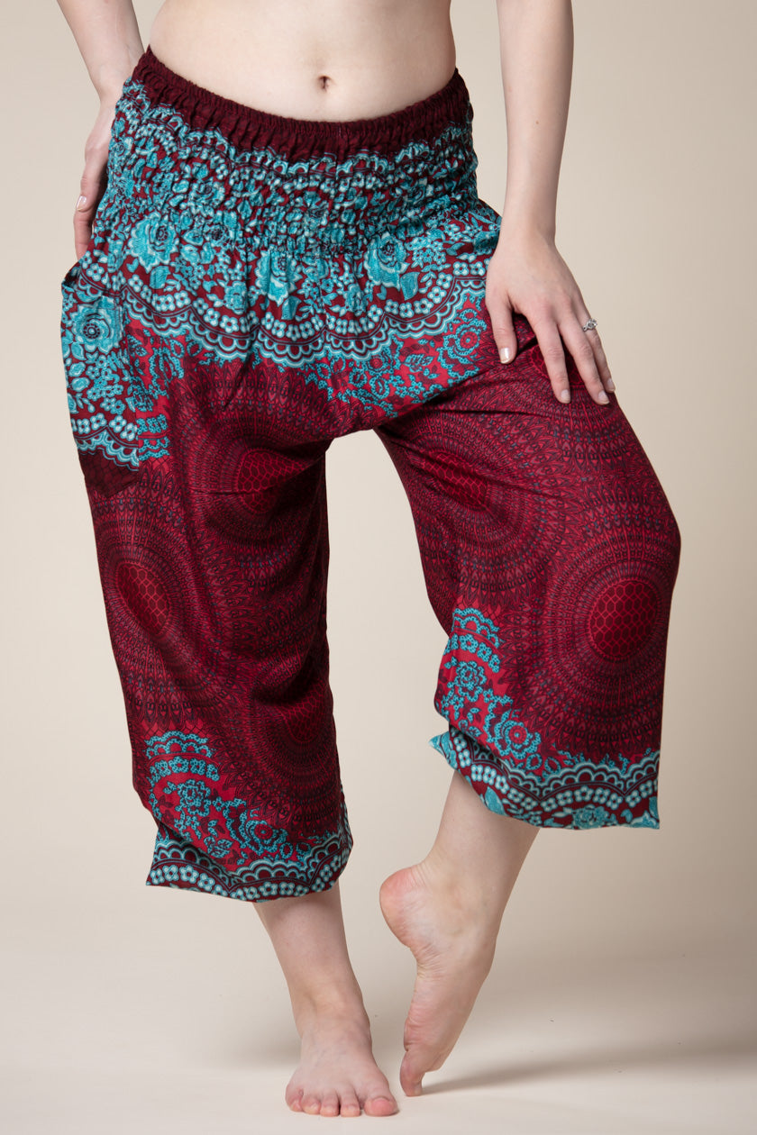 Mandala Red Artisan Harem Pants