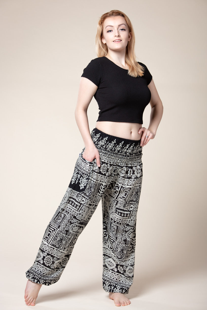 Tribal Black Artisan Harem Pants
