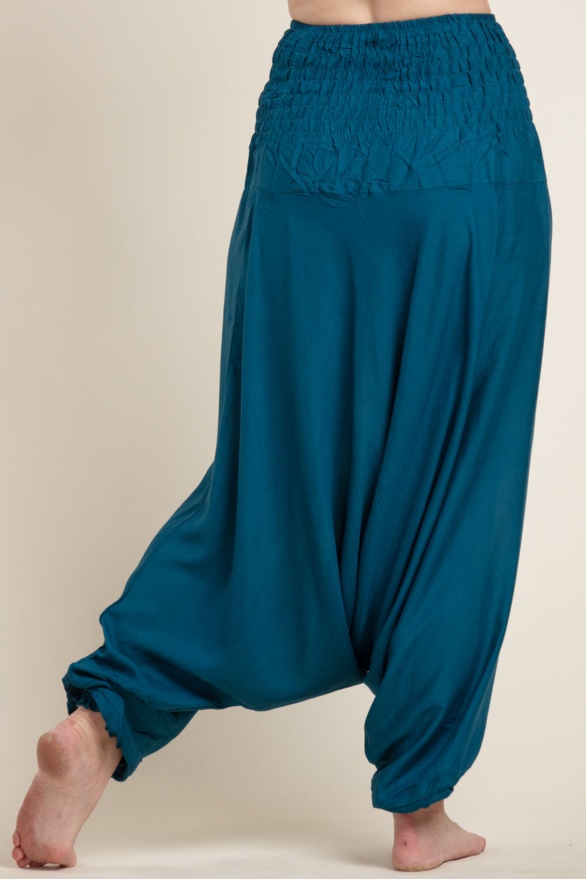 Boho Aqua Artisan Jumpsuit Haaremihousut