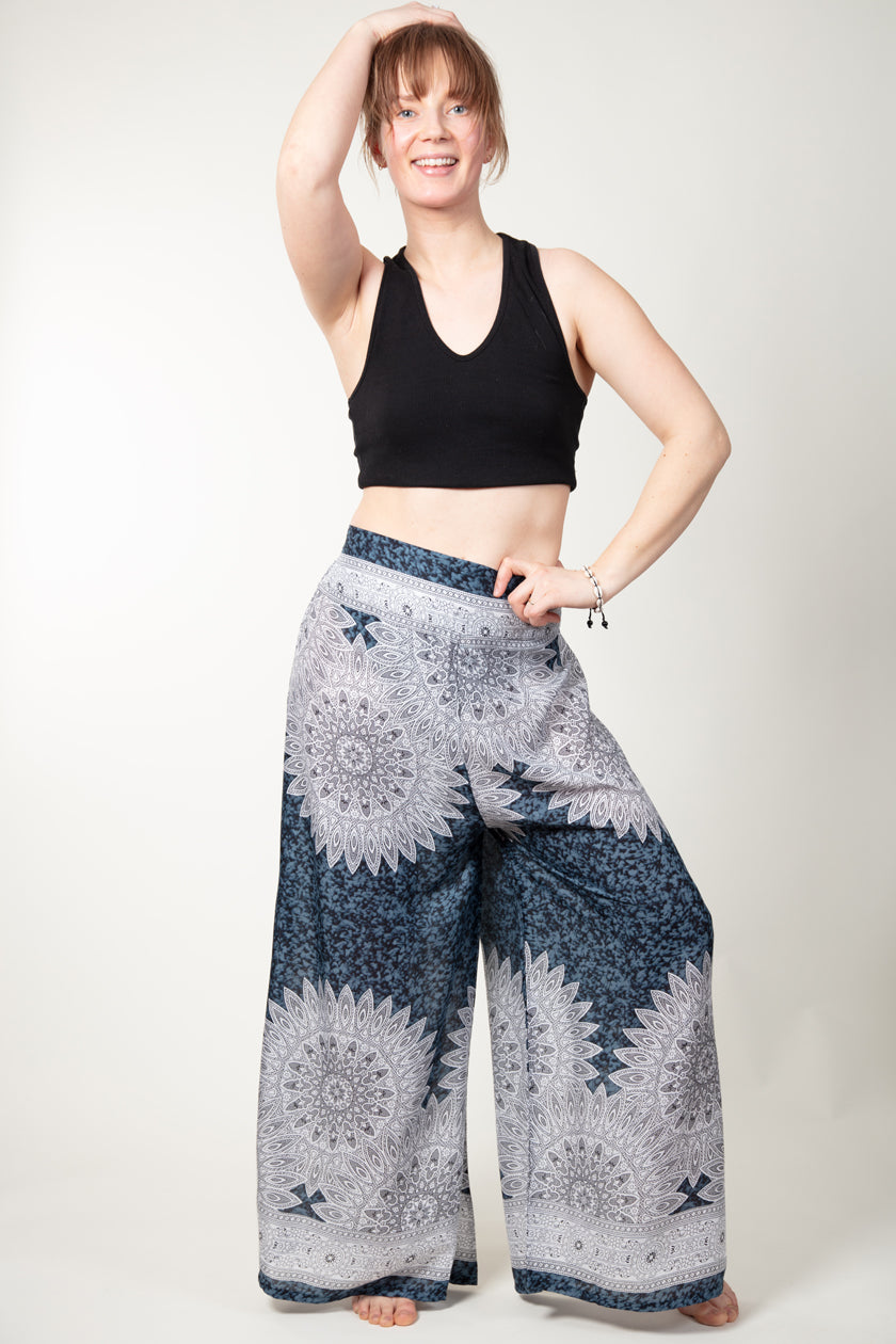 Dark Marble Mandala Artisan Palace Pants