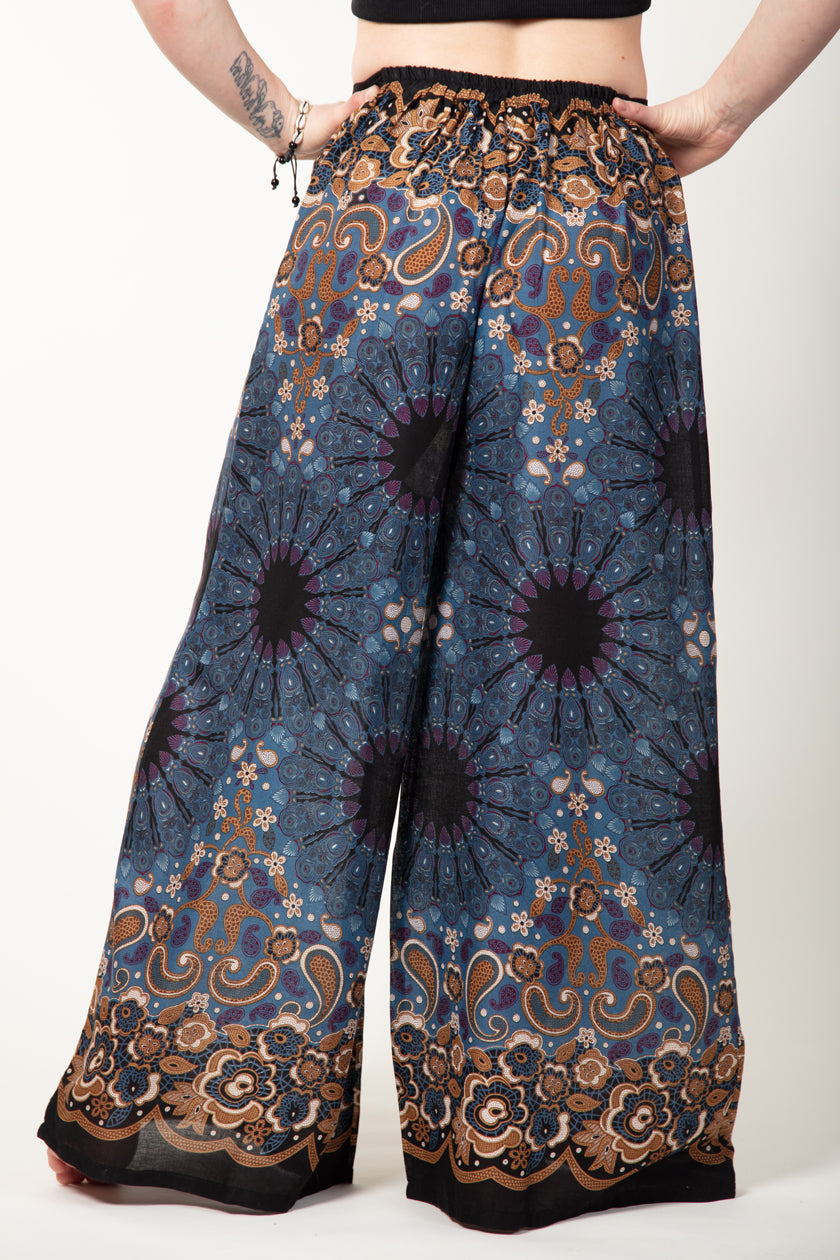 Paisley Mandala Navy Bronze Artisan Palace Pants