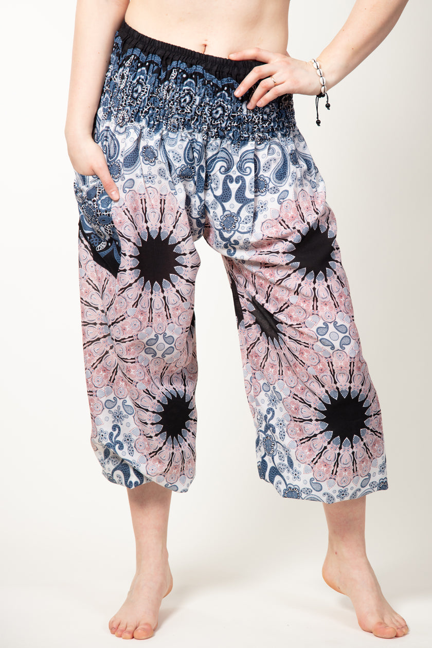 Paisley Mandala Silver Artisan Harem Pants