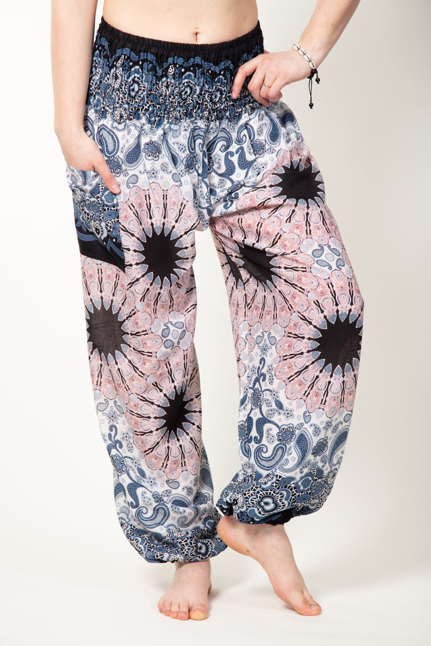 Paisley Mandala Silver Artisan Harem Pants