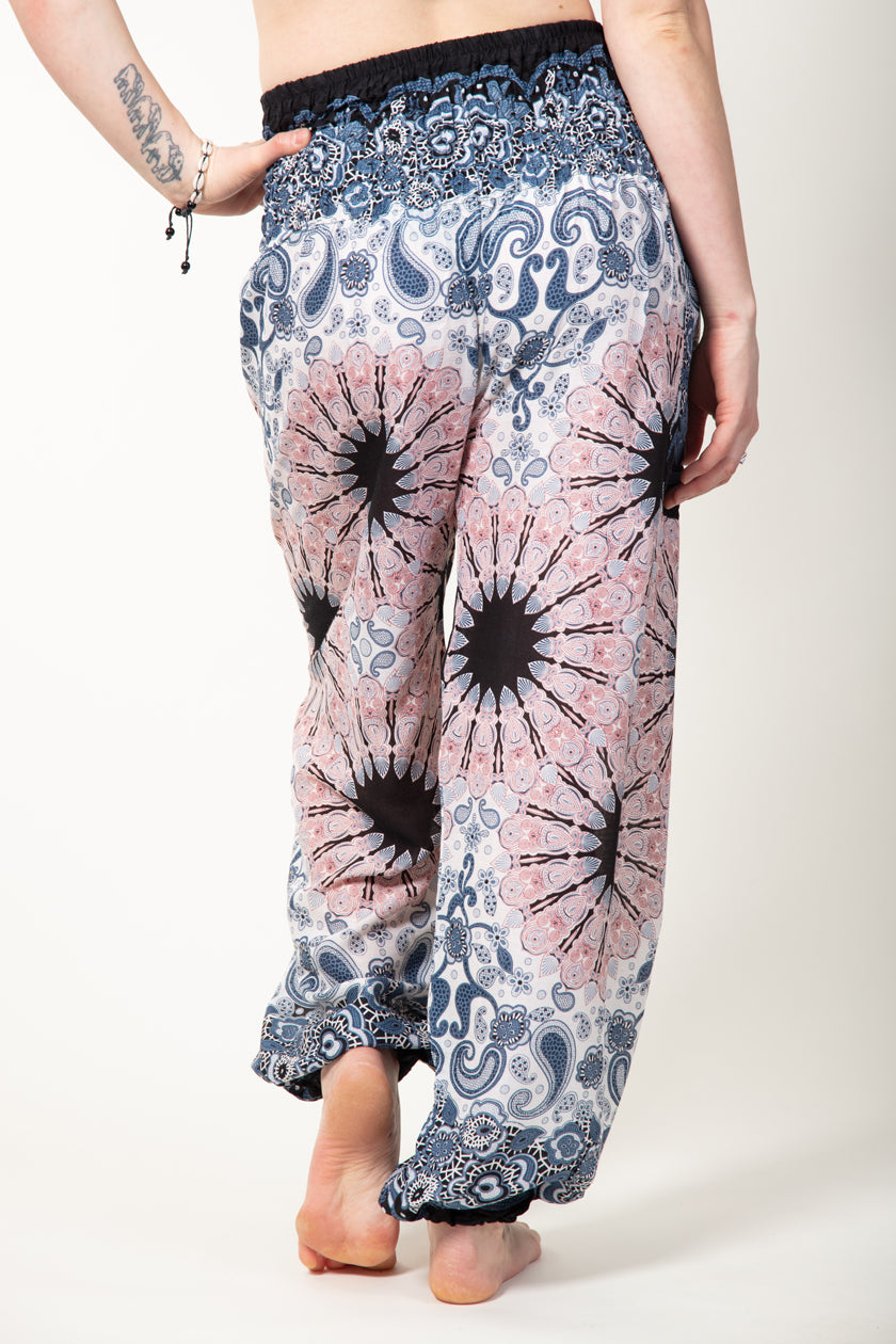 Paisley Mandala Silver Artisan Harem Pants