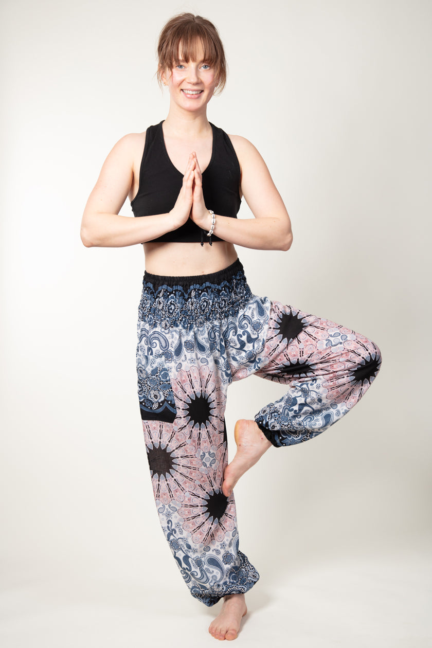 Paisley Mandala Silver Artisan Harem Pants