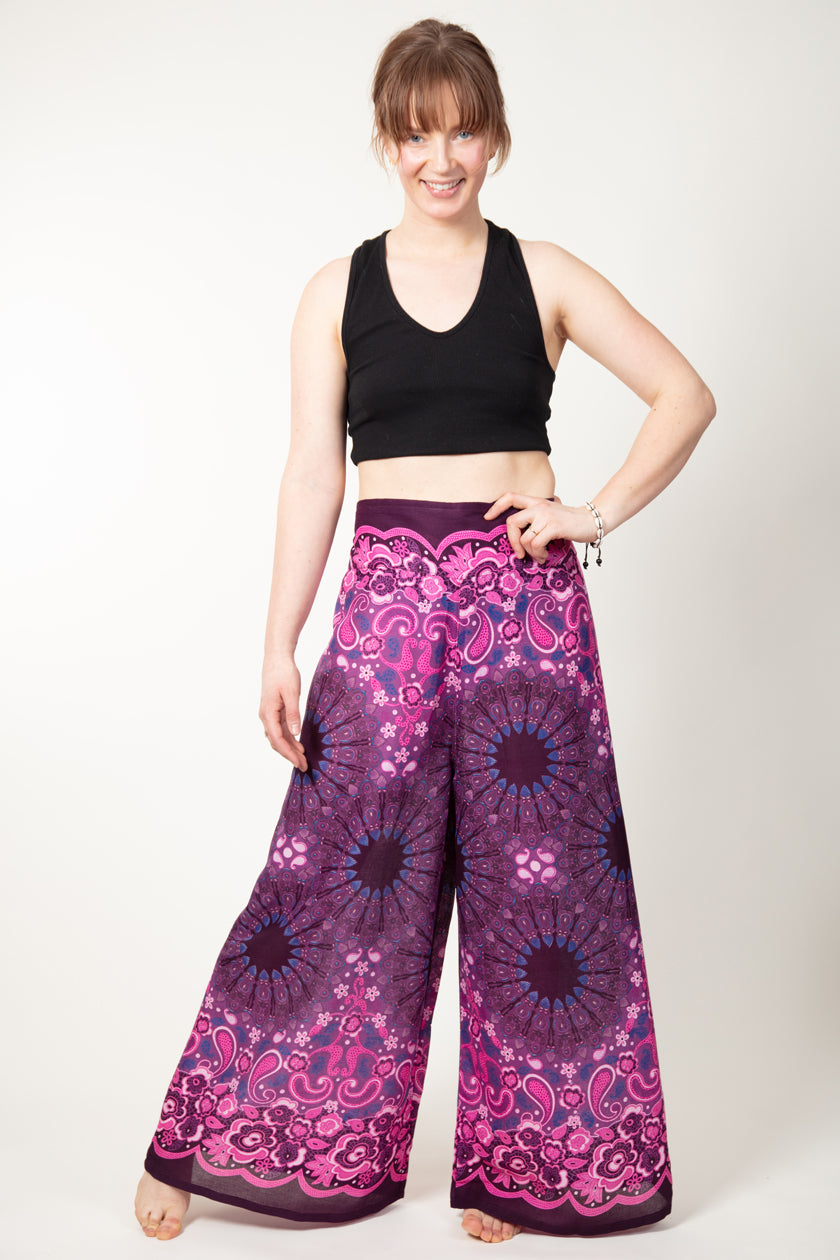 Paisley Mandala Purple Artisan Palace Pants