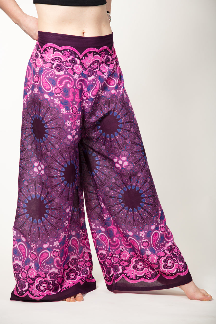 Paisley Mandala Purple Artisan Palace Pants