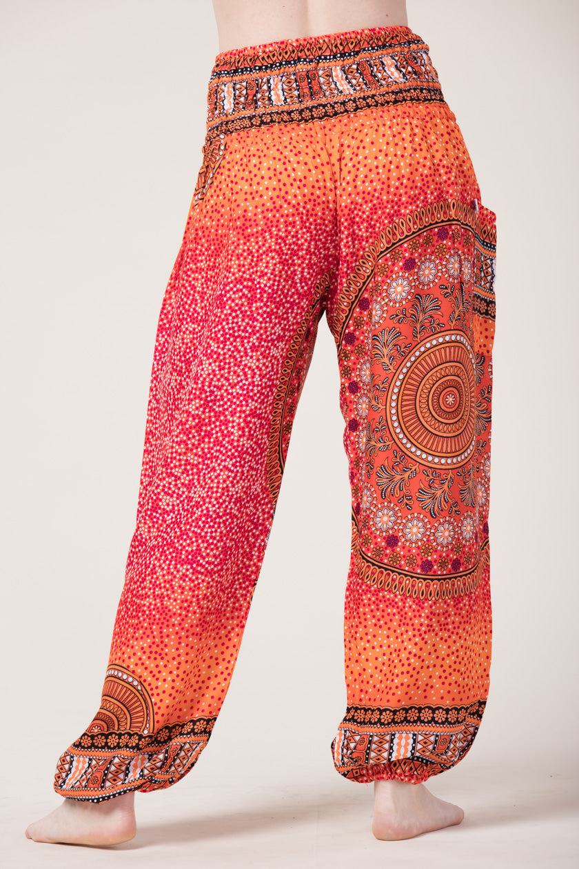 Chakra Orange Artisan Harem Pants