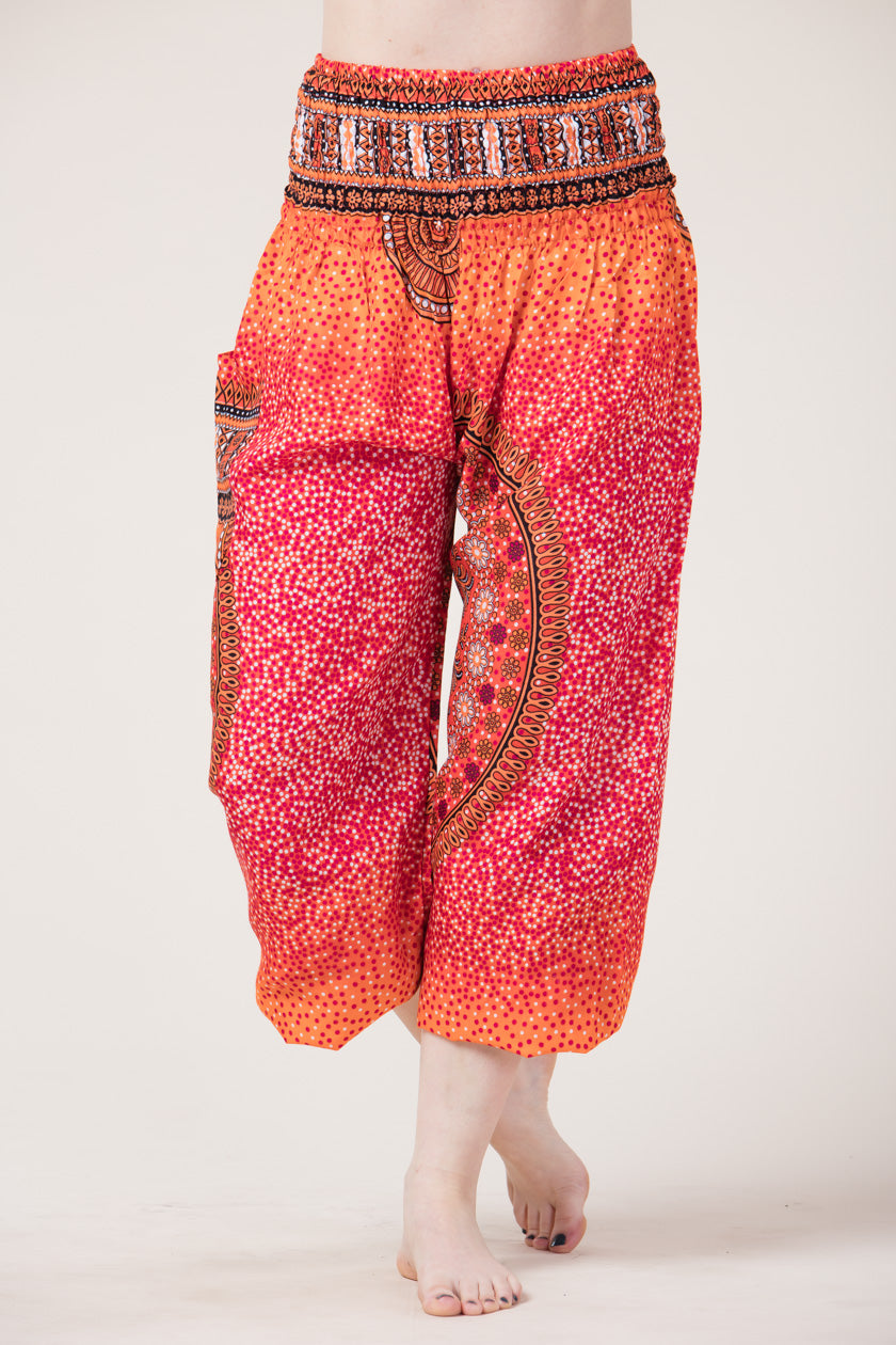 Chakra Orange Artisan Harem Pants