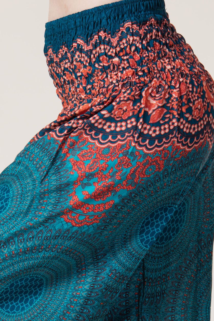Mandala Teal Artisan Haaremihousut
