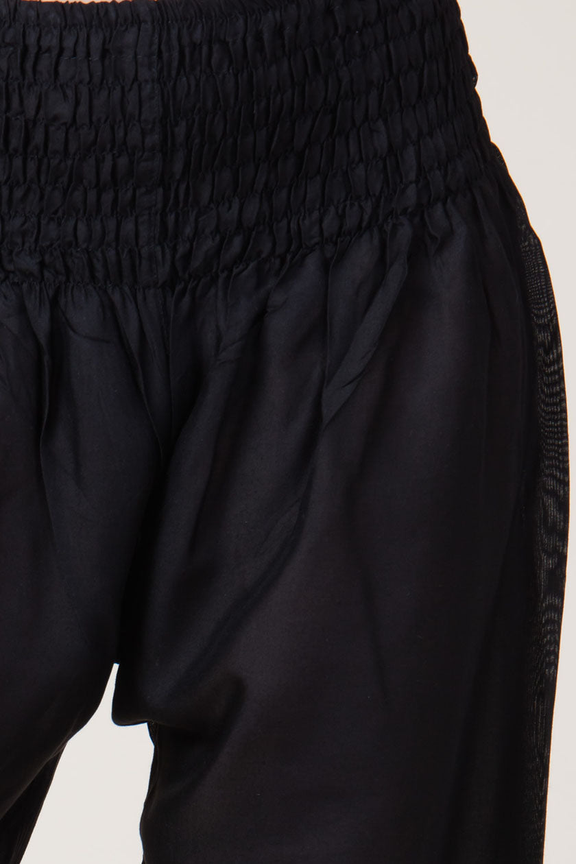 Boho Black Artisan Harem Pants