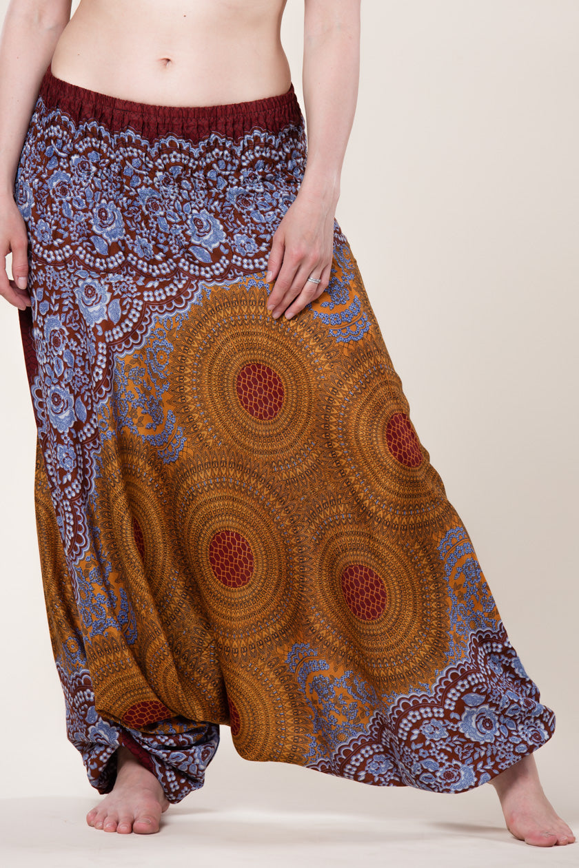 Mandala Bronze Artisan Jumpsuit Harem Pants