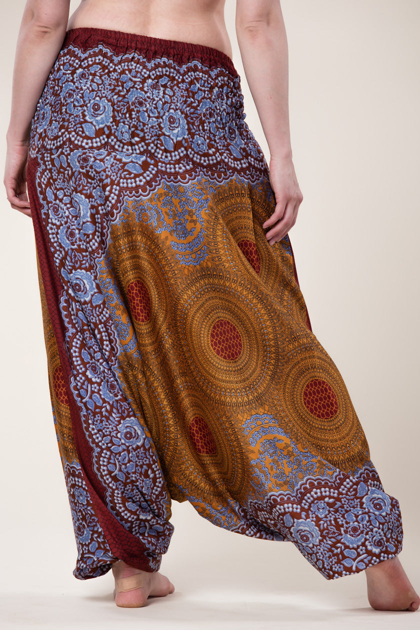 Mandala Bronze Artisan Jumpsuit Harem Pants