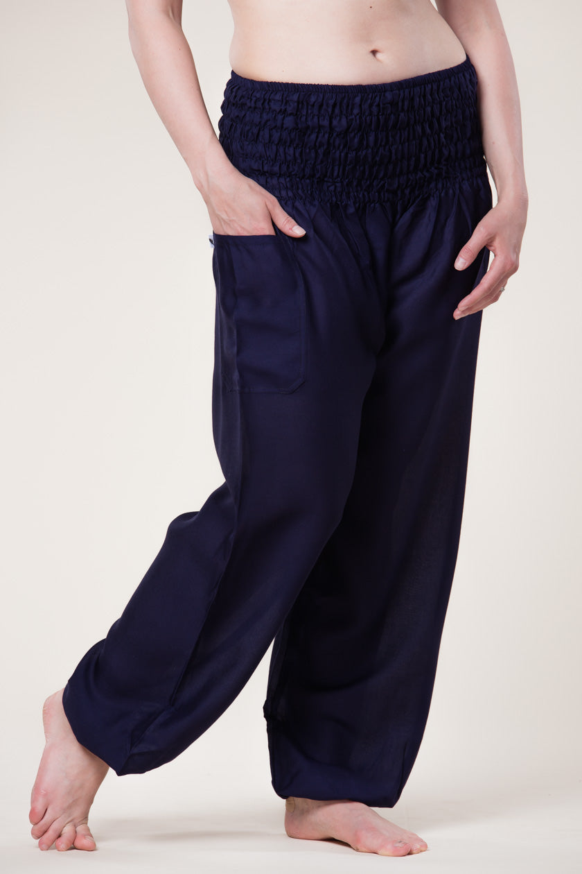 Boho Navy Artisan Harem Pants