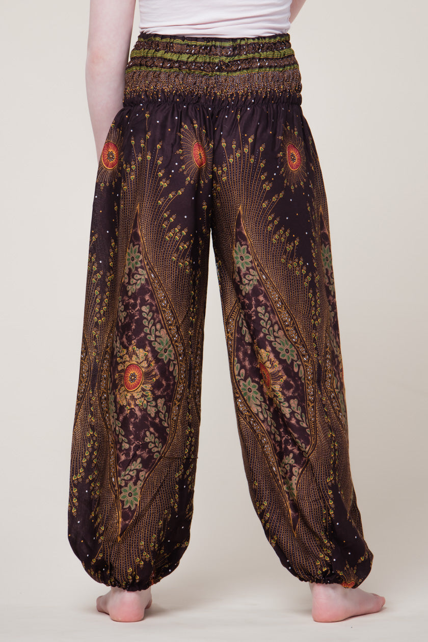 Kids Peacock Eye Artisan Harem Pants