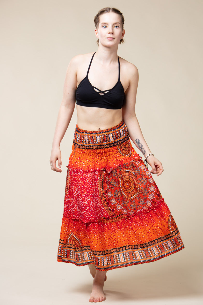 Chakra Orange Artisan Skirt