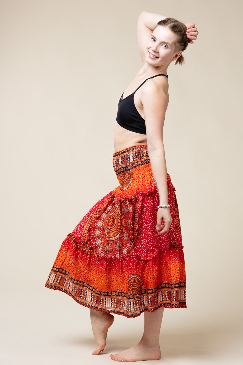 Chakra Orange Artisan Skirt