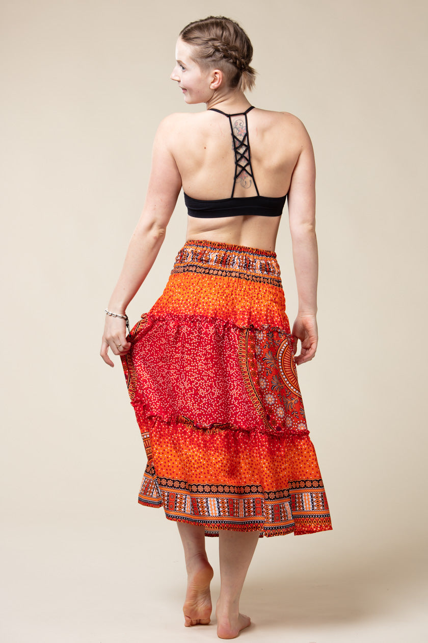 Chakra Orange Artisan Skirt