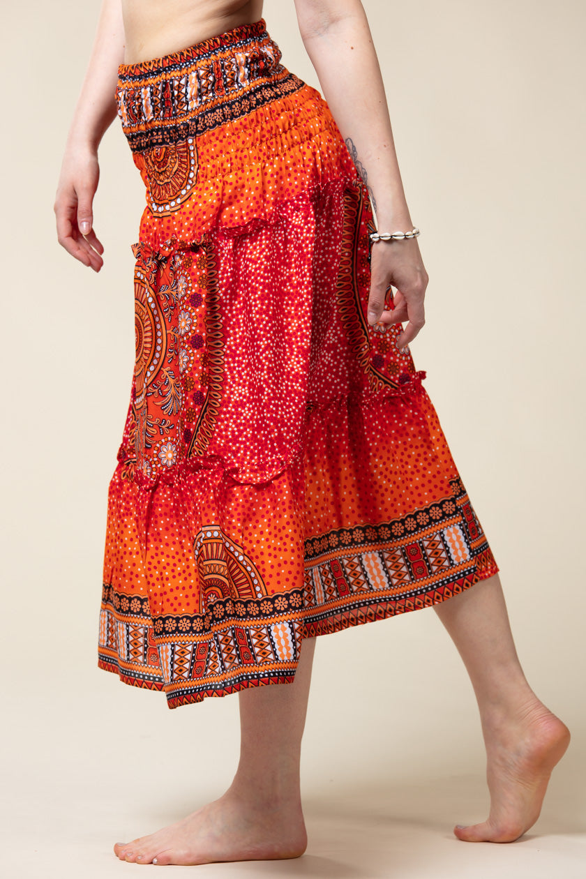 Chakra Orange Artisan Skirt