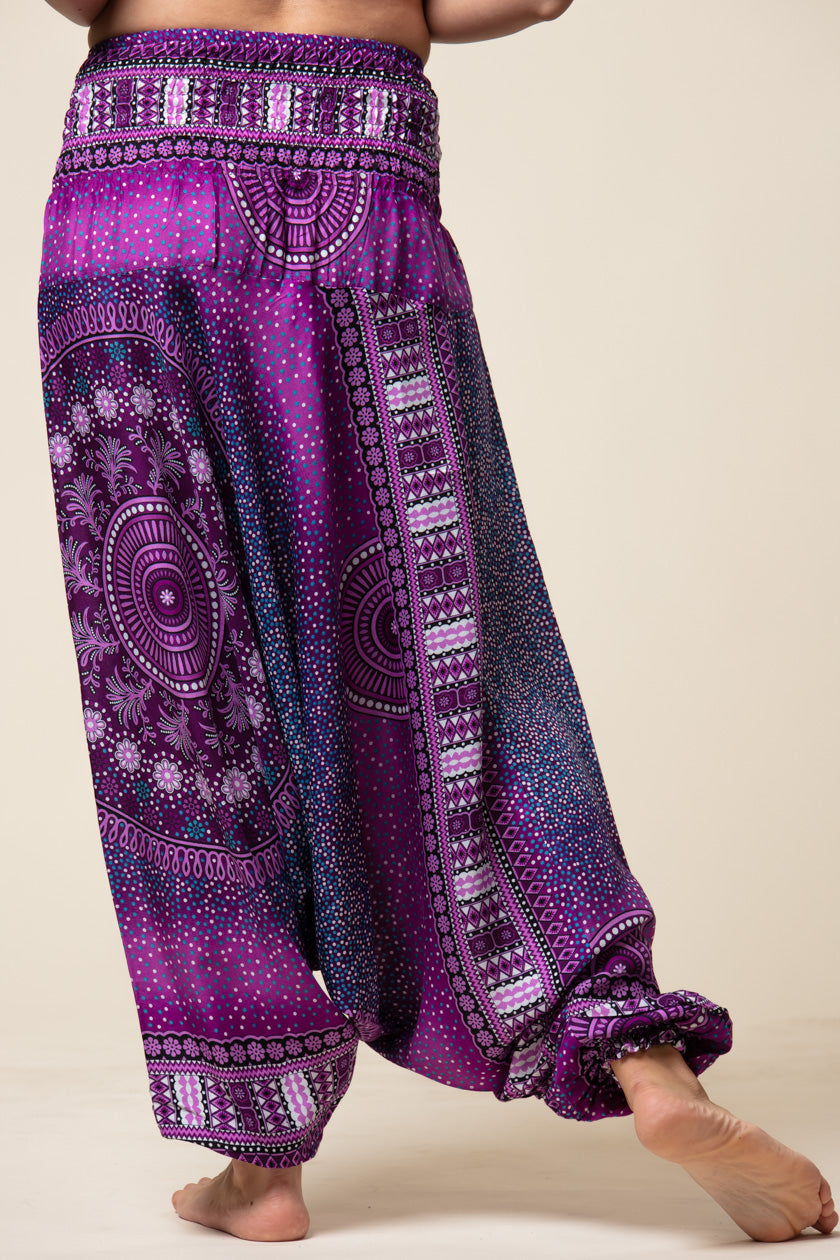 Chakra Purple Artisan Jumpsuit Harem Pants