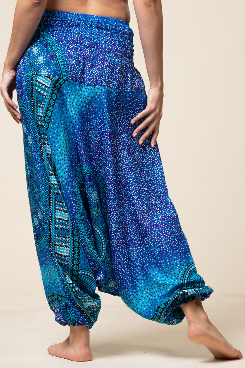 Chakra Blue Artisan Jumpsuit Harem Pants