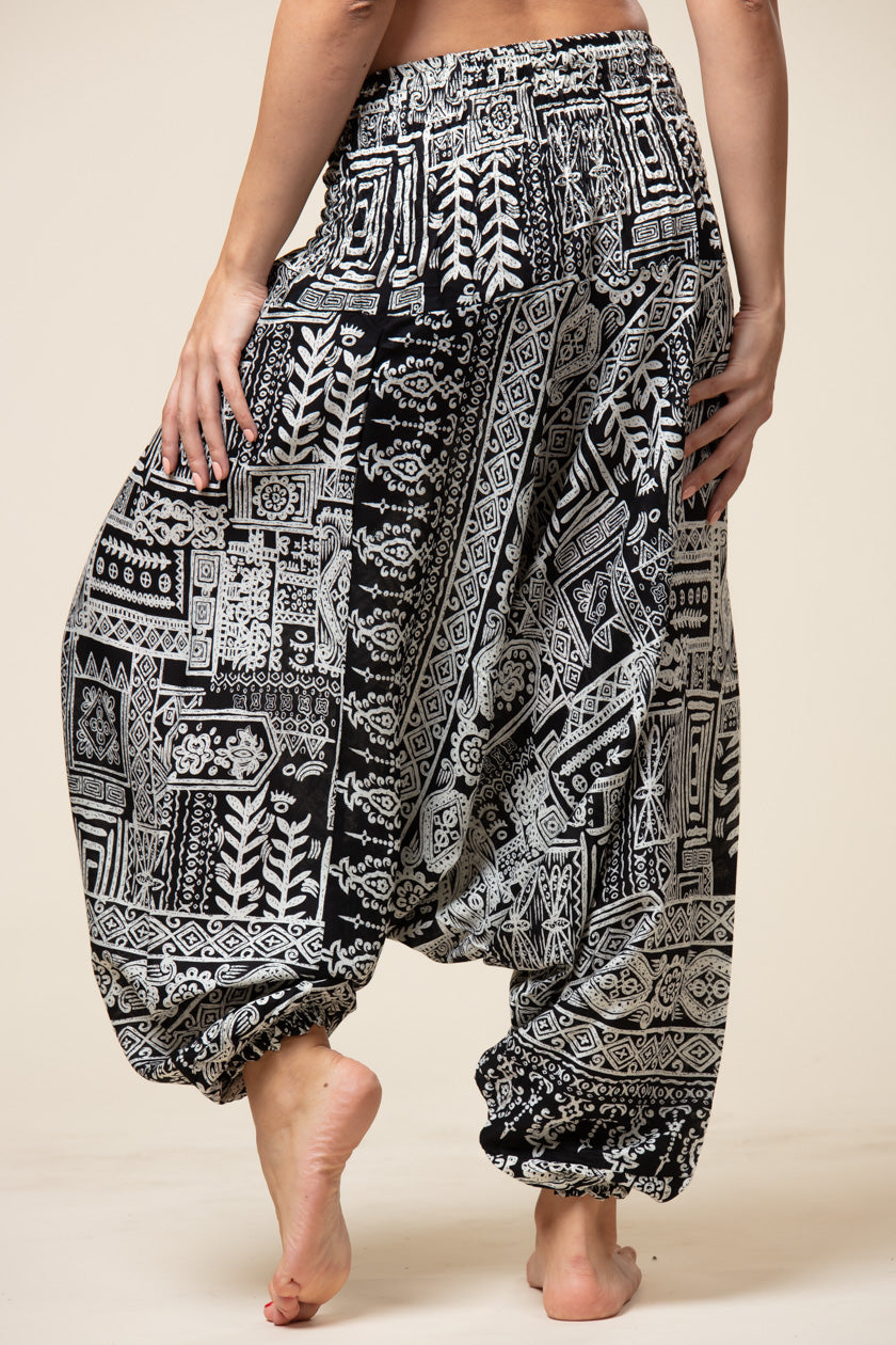 Tribal Black Artisan Jumpsuit Harem pants