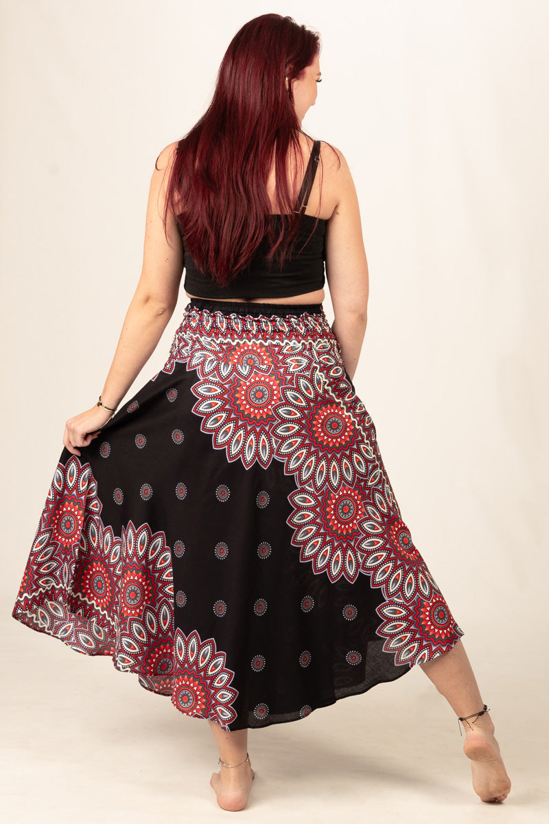Boho Black Artisan Kjol
