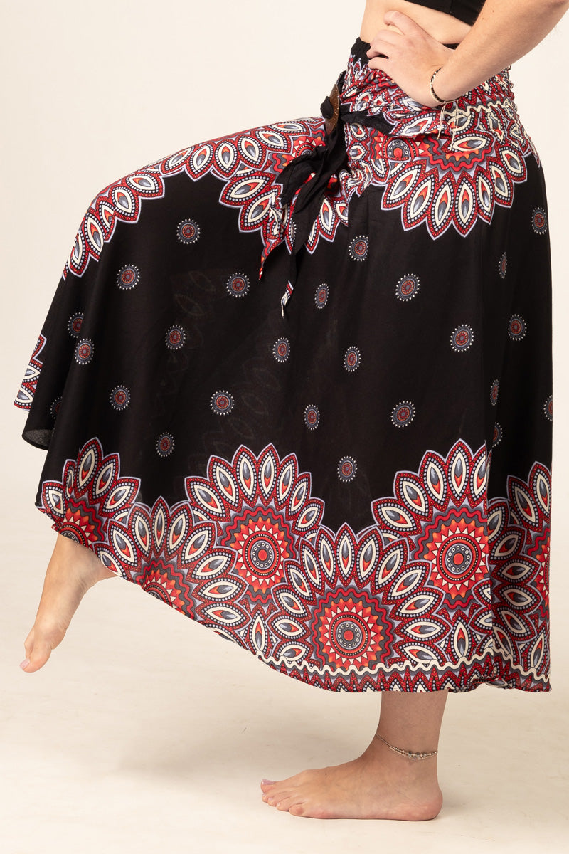 Boho Black Artisan Kjol