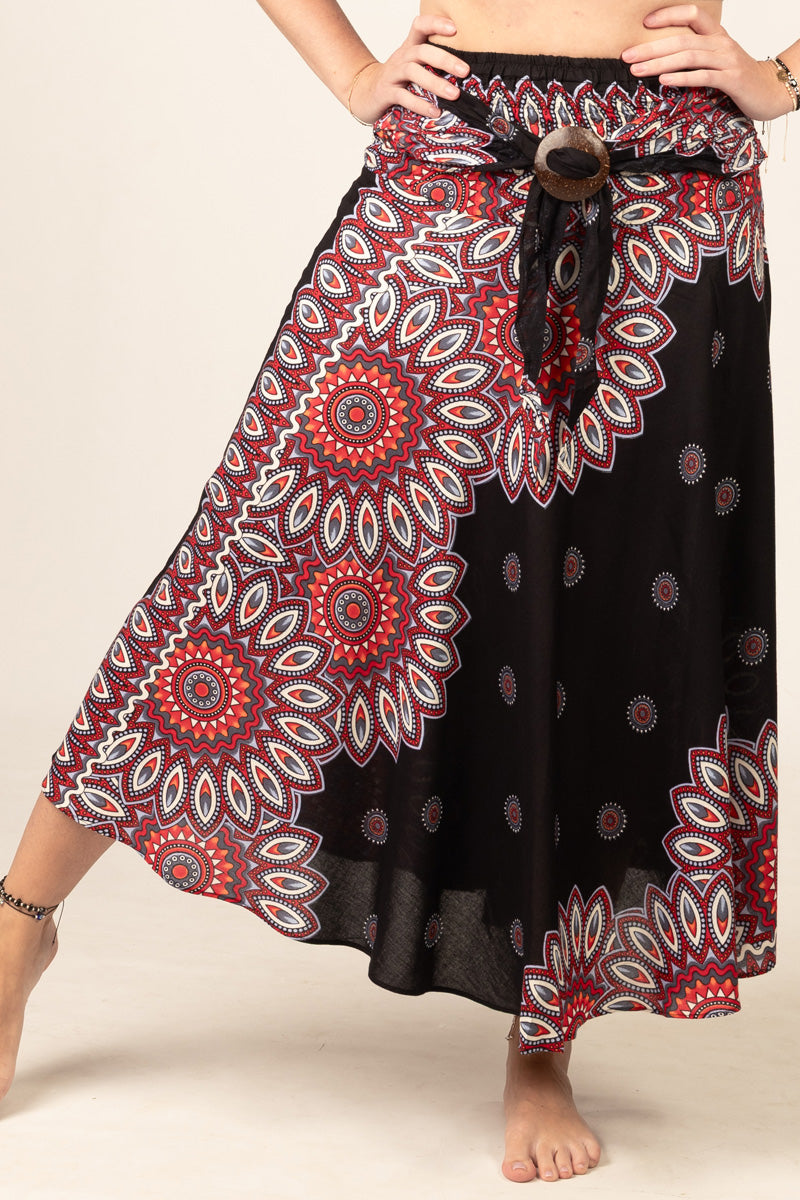 Boho Black Artisan Kjol