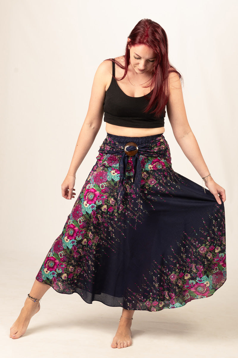 Boho Black Artisan Kjol