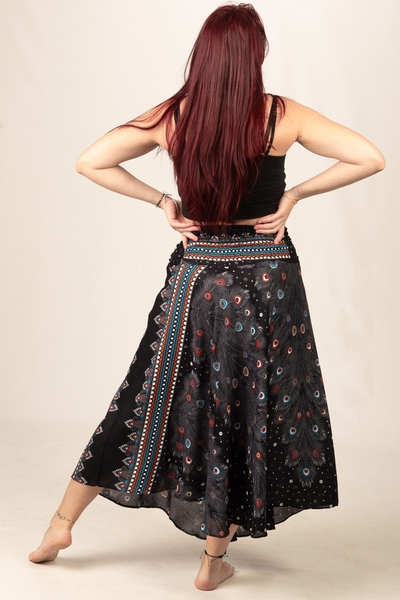 Boho Black Artisan Kjol