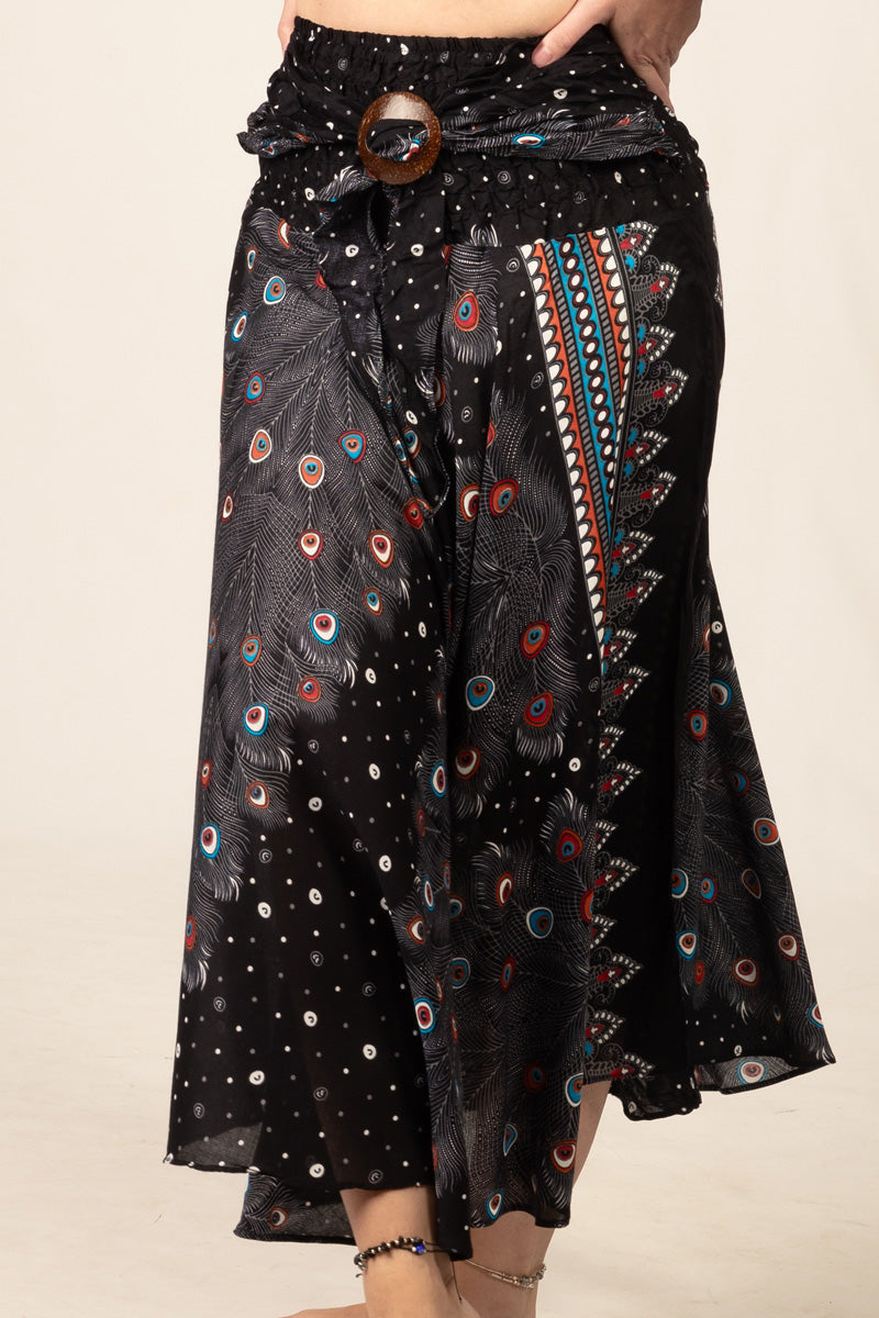 Boho Black Artisan Skirt