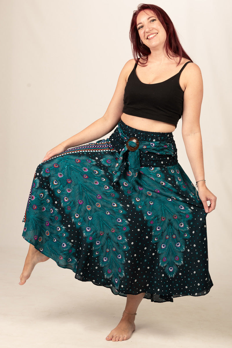 Boho Black Artisan Kjol
